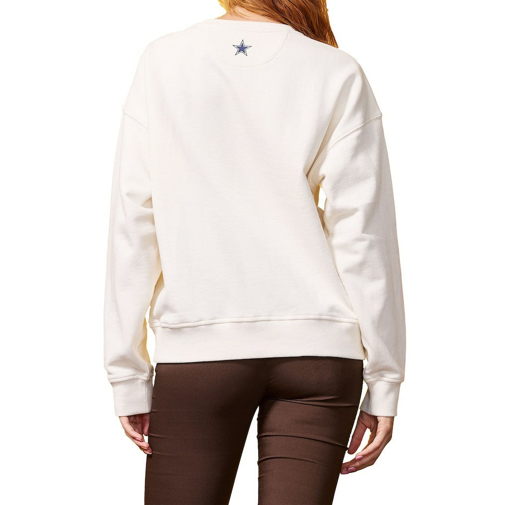 Dallas Cowboys Terez Women's Gems Fleece Crewneck Sweatshirt - White cheap