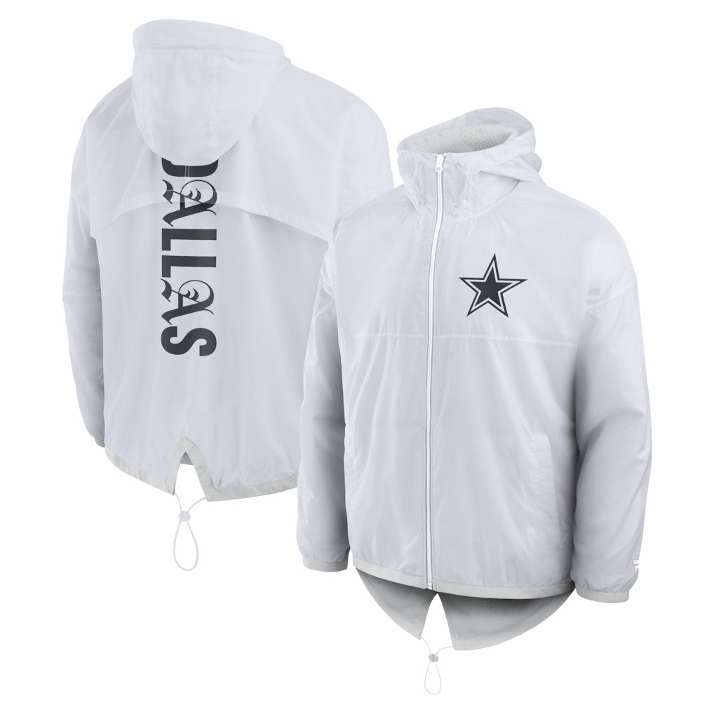 Dallas Cowboys Type Play Down Full-Zip Jacket - White on sale
