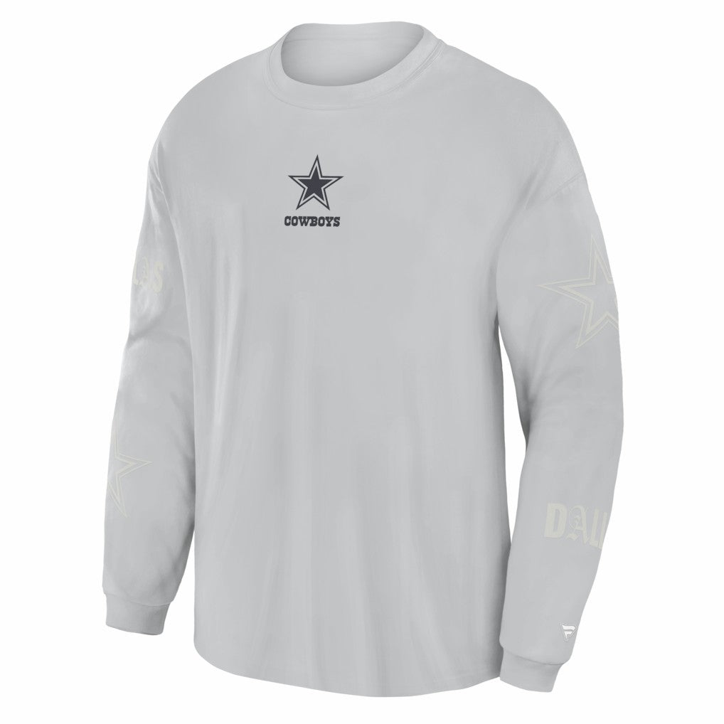 Dallas Cowboys Oversized Type Play Long Sleeve T-Shirt - Gray sale