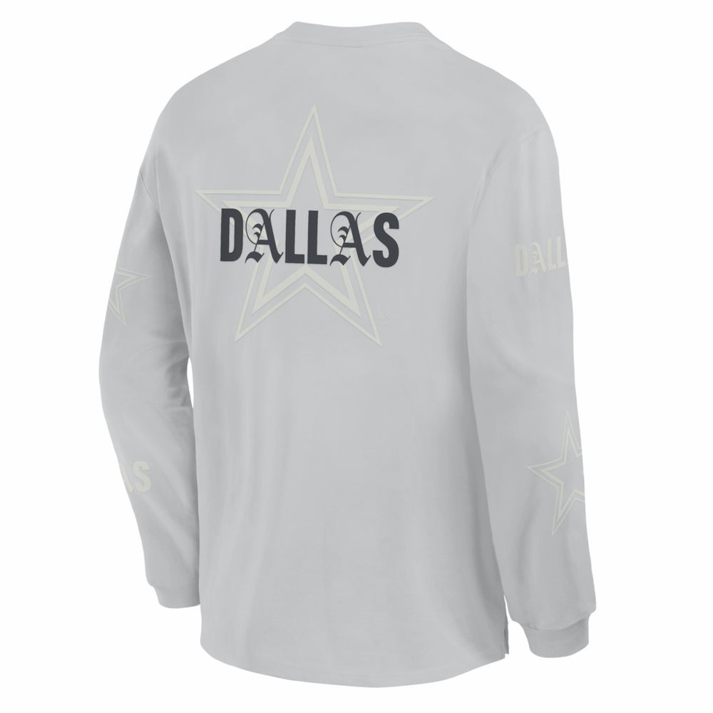 Dallas Cowboys Oversized Type Play Long Sleeve T-Shirt - Gray sale