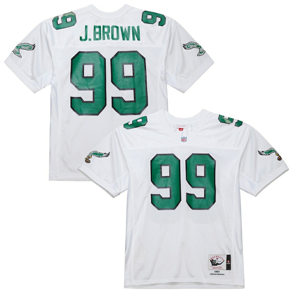 Jerome Brown Philadelphia Eagles 1991 Authentic Throwback Retired Player Jersey - White cheap