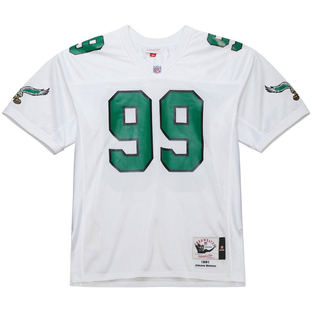 Jerome Brown Philadelphia Eagles 1991 Authentic Throwback Retired Player Jersey - White cheap
