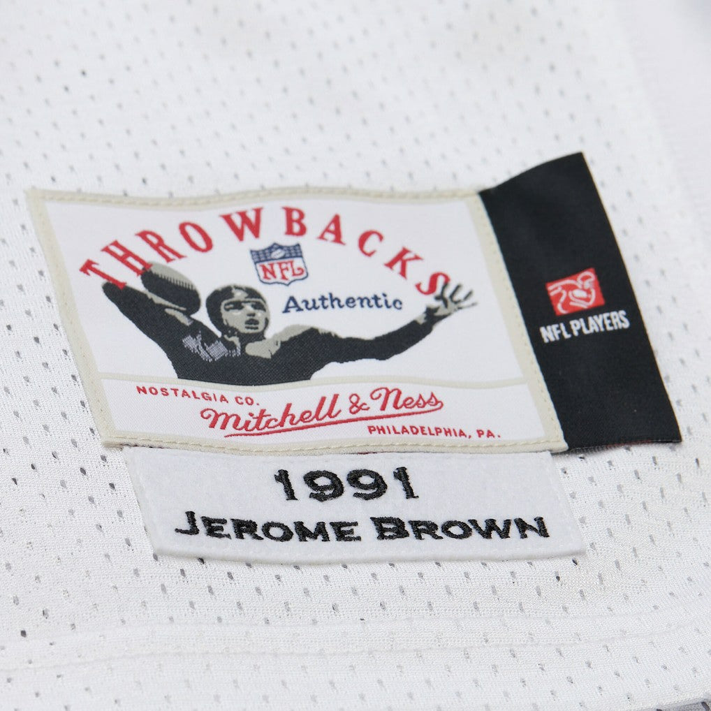 Jerome Brown Philadelphia Eagles 1991 Authentic Throwback Retired Player Jersey - White cheap