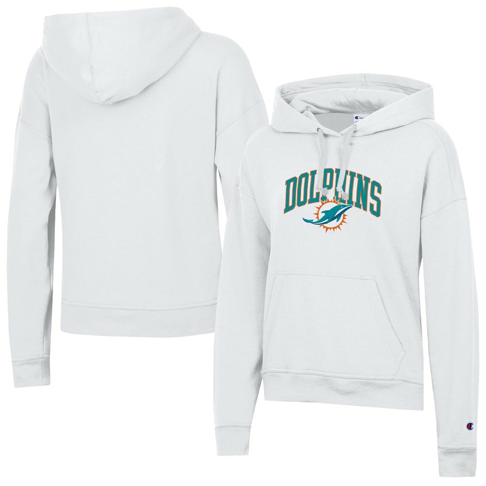 Miami Dolphins Champion Women's Powerblend Hoodie - White cheap