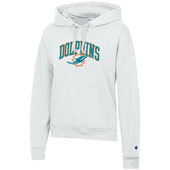 Miami Dolphins Champion Women's Powerblend Hoodie - White cheap