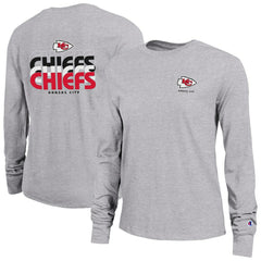 Kansas City Chiefs Champion Women's Core Long-Sleeve T-Shirt - Heather Gray on sale