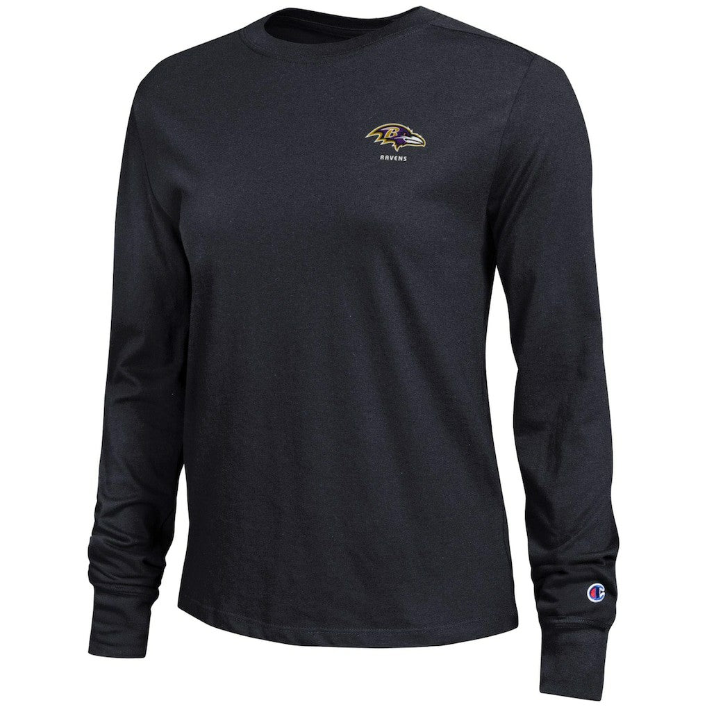 Baltimore Ravens Champion Women's Core Long-Sleeve T-Shirt - Black discount