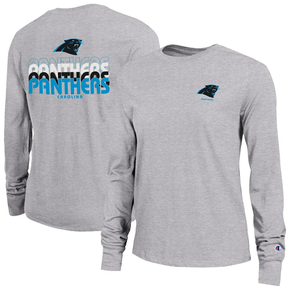 Carolina Panthers Champion Women's Core Long-Sleeve T-Shirt - Heather Gray on sale