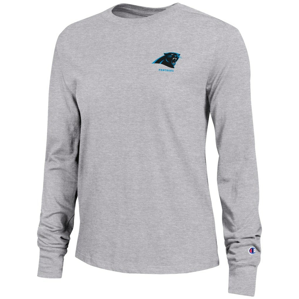 Carolina Panthers Champion Women's Core Long-Sleeve T-Shirt - Heather Gray on sale