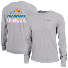 Los Angeles Chargers Champion Women's Core Long-Sleeve T-Shirt - Heather Gray discount