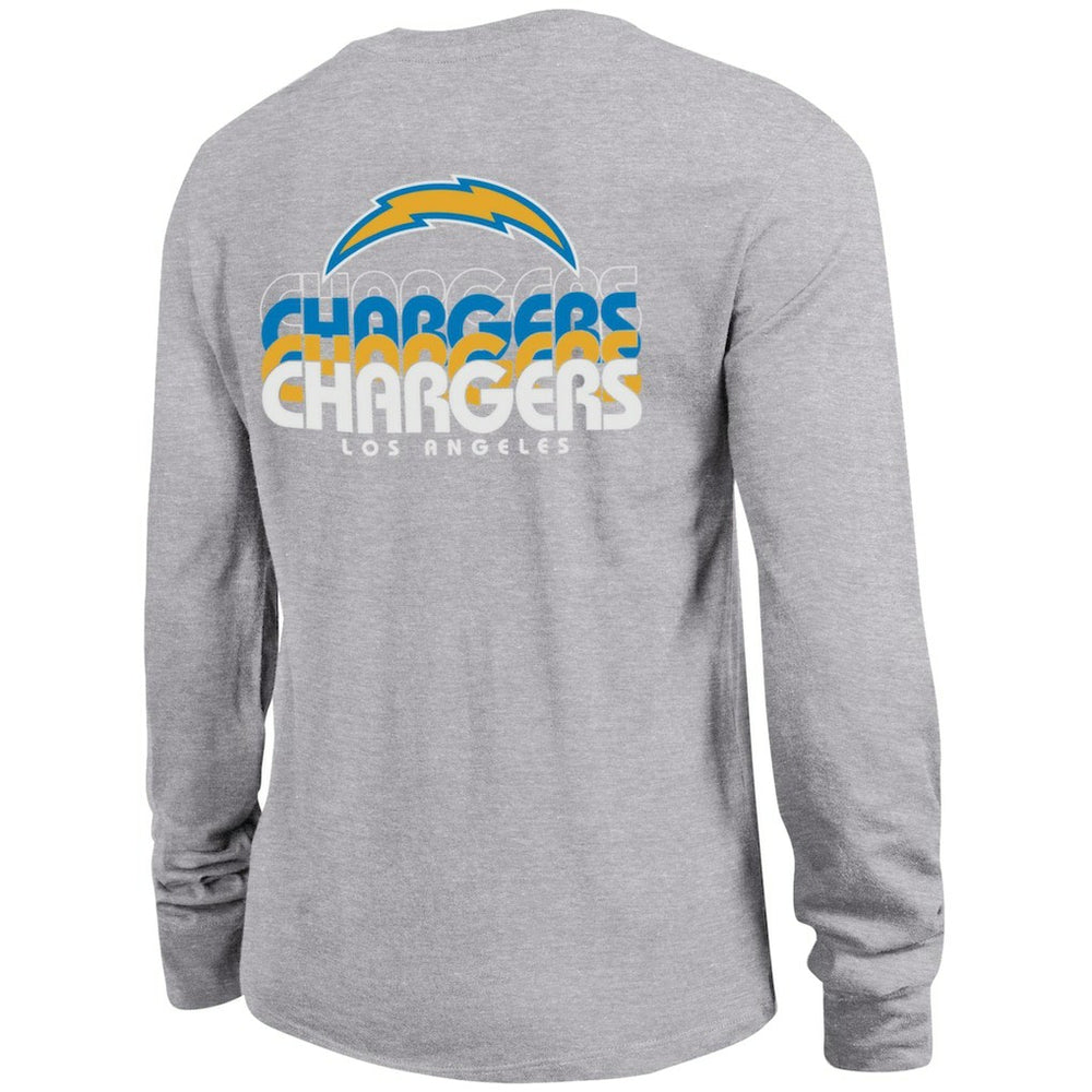 Los Angeles Chargers Champion Women's Core Long-Sleeve T-Shirt - Heather Gray discount