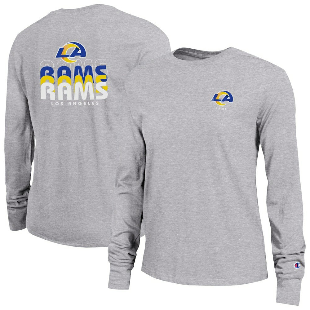 Los Angeles Rams Champion Women's Core Long-Sleeve T-Shirt - Heather Gray discount
