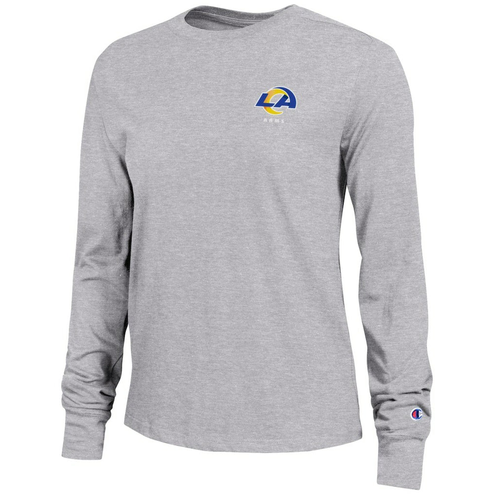 Los Angeles Rams Champion Women's Core Long-Sleeve T-Shirt - Heather Gray discount