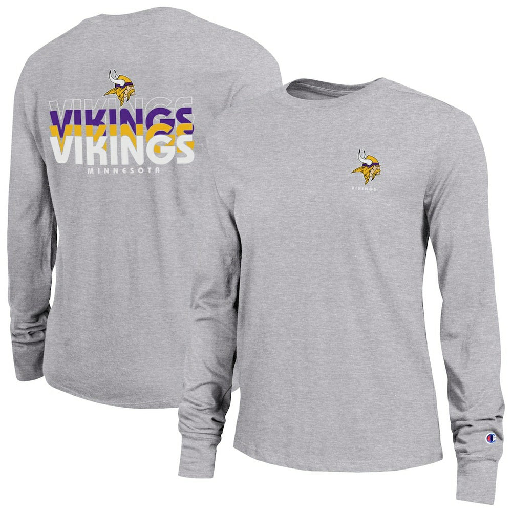 Minnesota Vikings Champion Women's Core Long-Sleeve T-Shirt - Heather Gray cheap