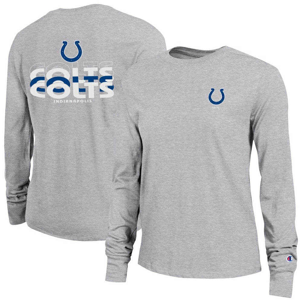 Indianapolis Colts Champion Women's Core Long-Sleeve T-Shirt - Heather Gray online