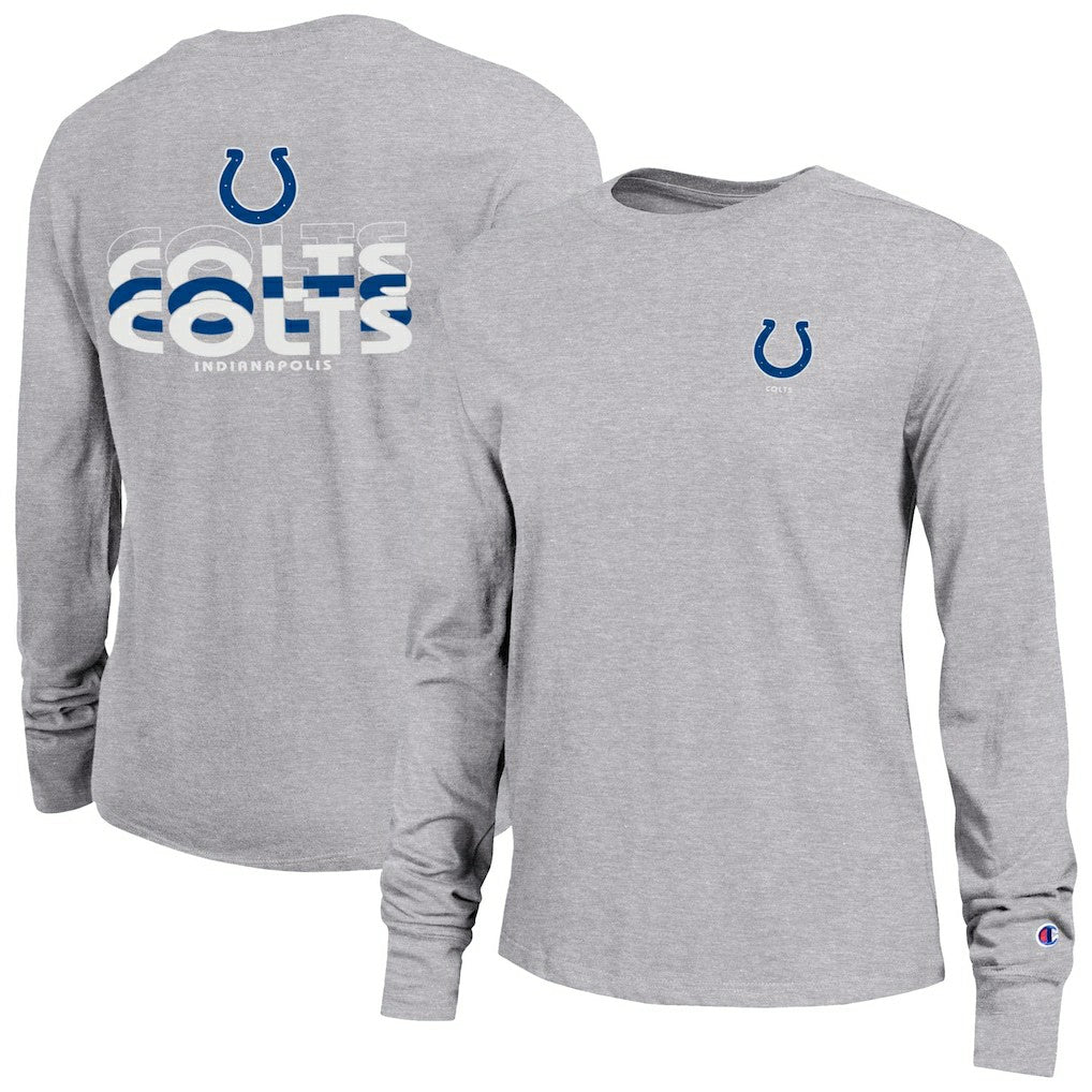 Indianapolis Colts Champion Women's Core Long-Sleeve T-Shirt - Heather Gray online