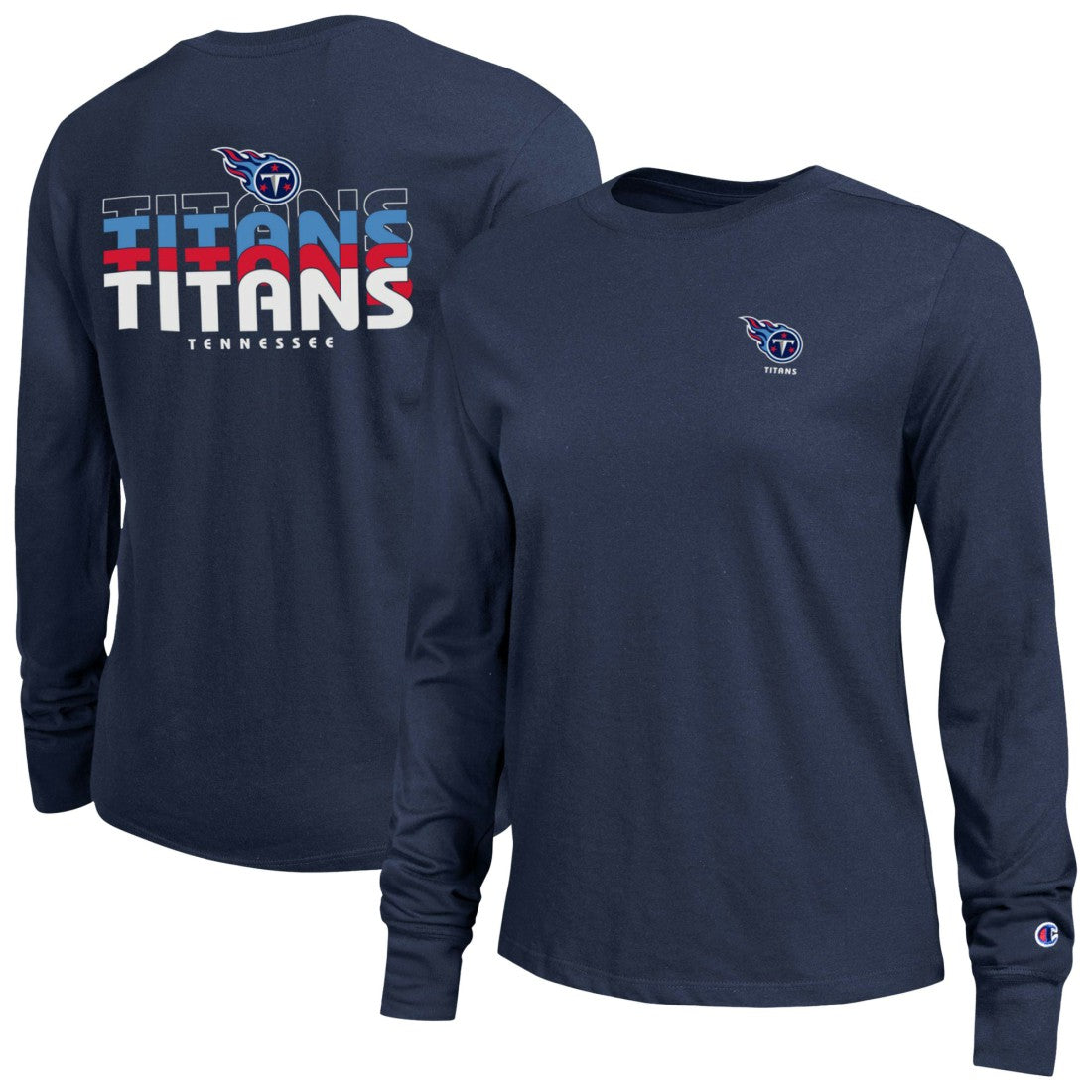 Tennessee Titans Champion Women's Core Long-Sleeve T-Shirt - Navy cheap