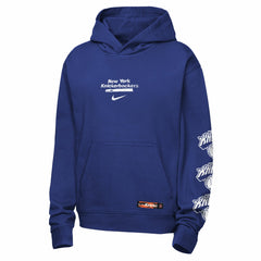 New York Knicks Youth Courtside Club Premiere Hoodie - Blue | Nike shop