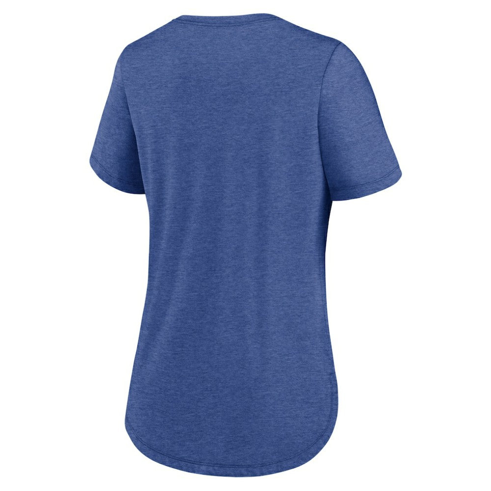 Chicago Cubs Women's Arched Tri-Blend T-Shirt - Heather Royal | Nike