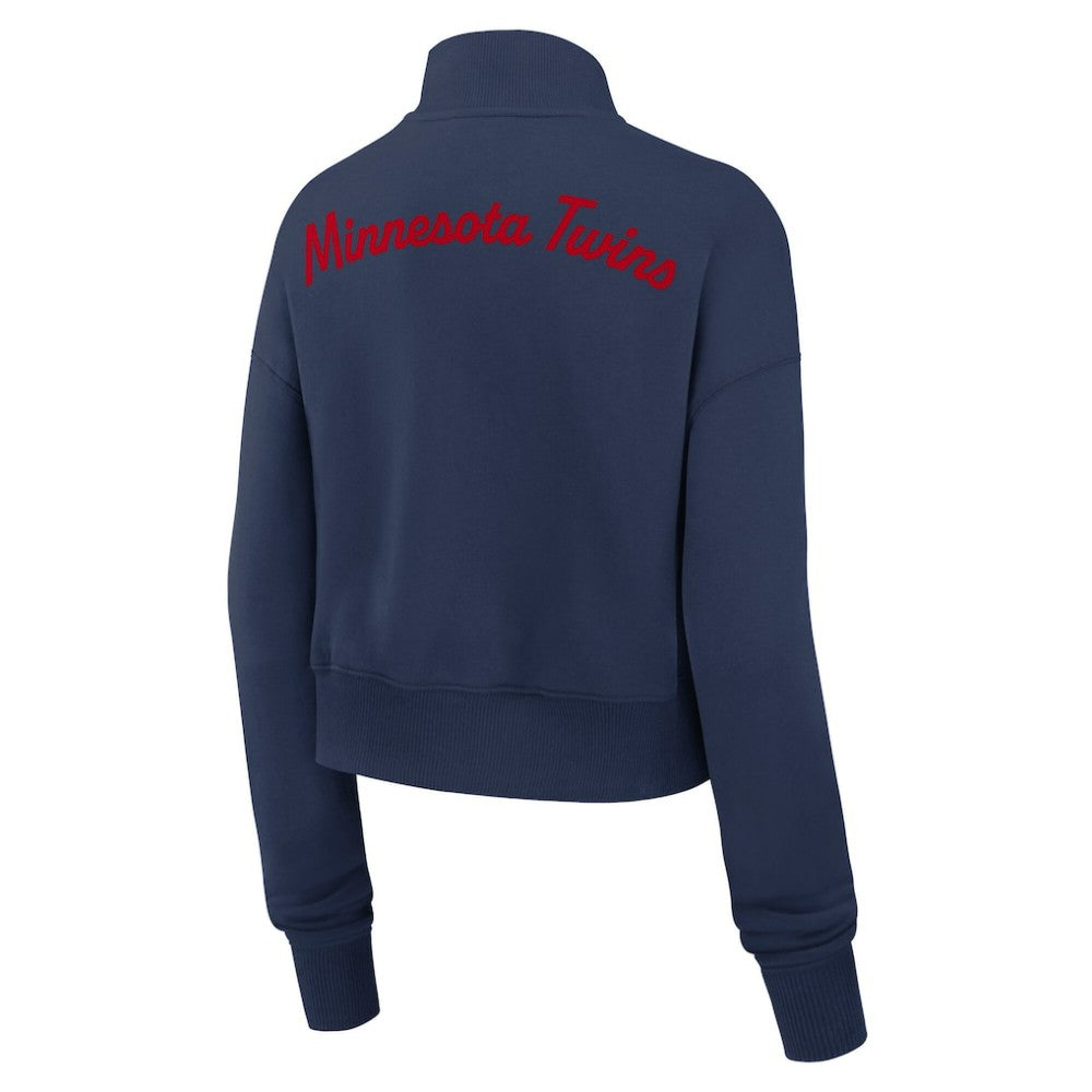 Minnesota Twins Women's Primetime Phoenix Fleece Half-Zip Sweatshirt - Navy | Nike