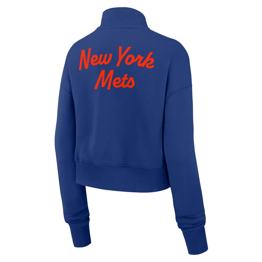 New York Mets Women's Primetime Phoenix Fleece Half-Zip Sweatshirt - Royal | Nike