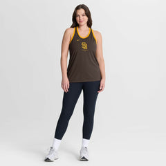San Diego Padres Women's Tri-Blend Dri-FIT Racerback Tank Top - Brown | Nike