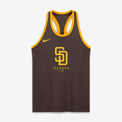 San Diego Padres Women's Tri-Blend Dri-FIT Racerback Tank Top - Brown | Nike