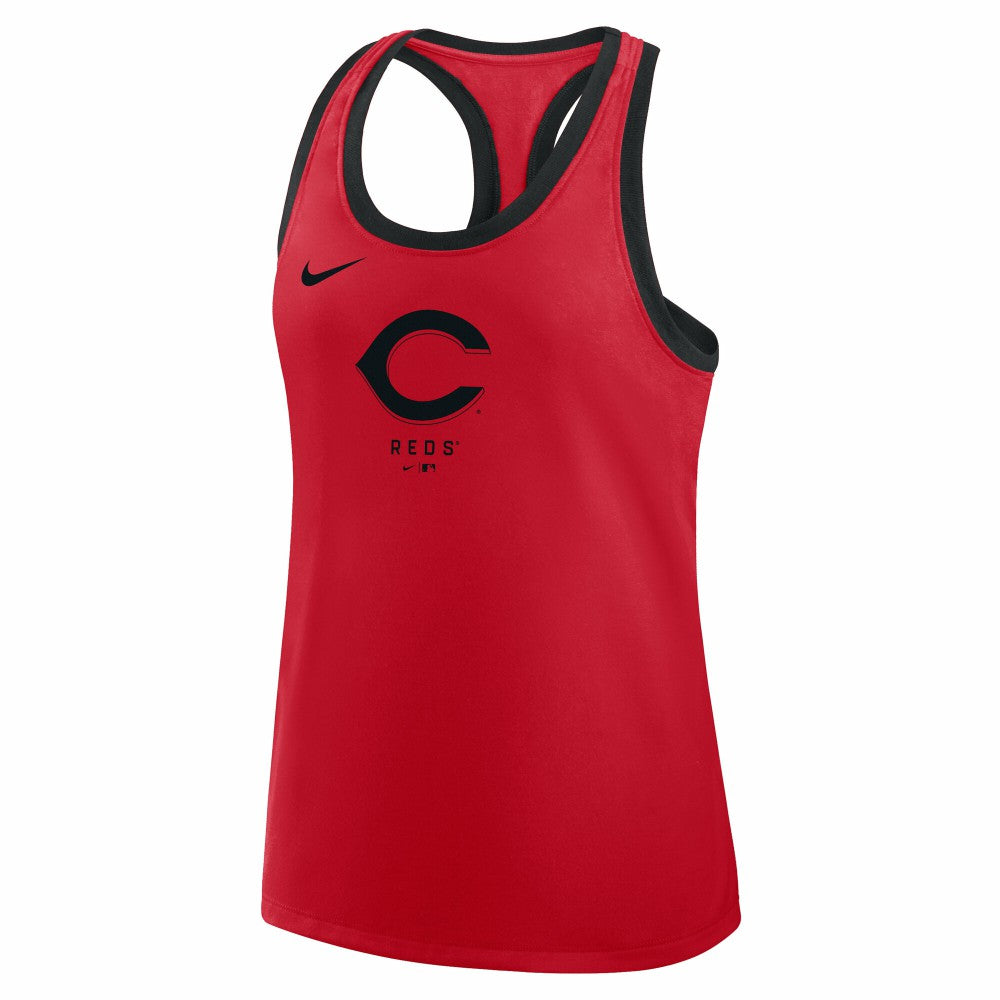 Cincinnati Reds Women's Tri-Blend Dri-FIT Racerback Tank Top - Red | Nike