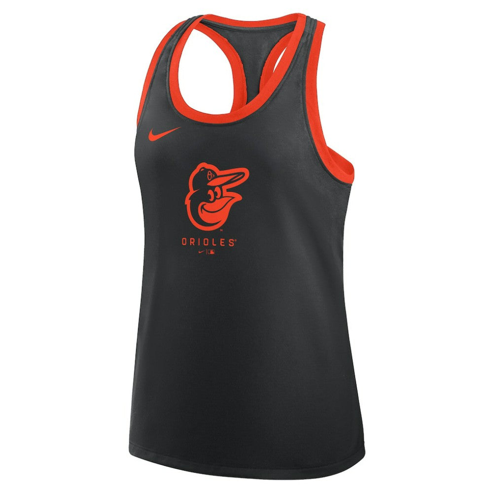 Baltimore Orioles Women's Tri-Blend Dri-FIT Racerback Tank Top - Black | Nike