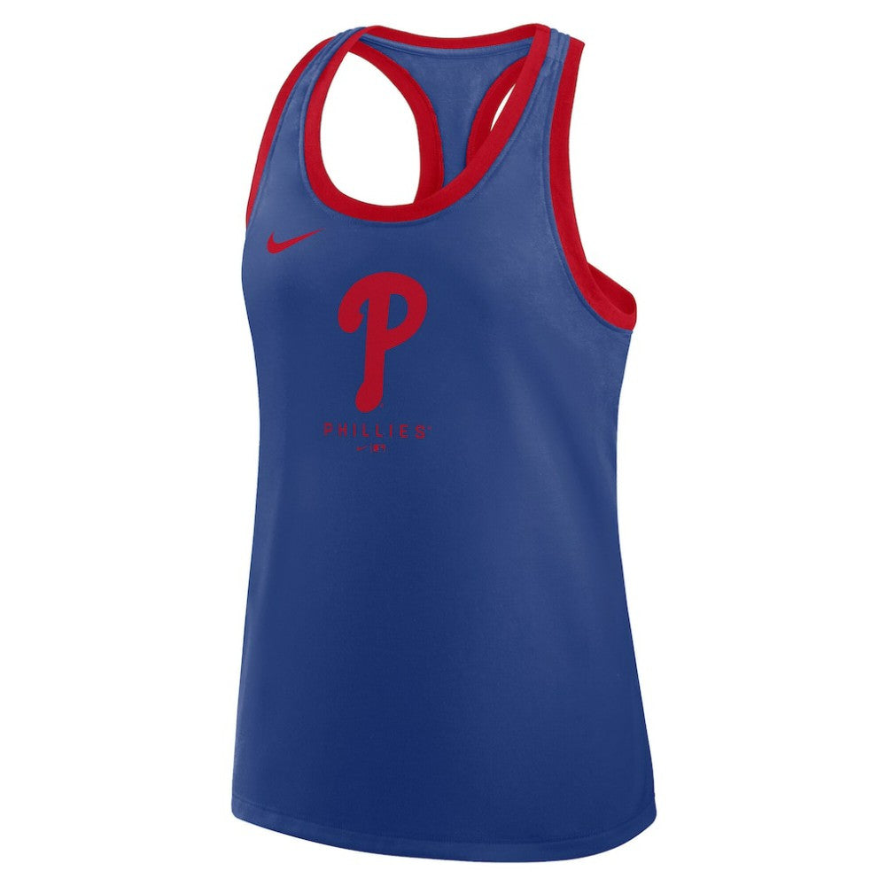 Philadelphia Phillies Women's Tri-Blend Dri-FIT Racerback Tank Top - Royal | Nike