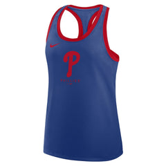 Philadelphia Phillies Women's Tri-Blend Dri-FIT Racerback Tank Top - Royal | Nike
