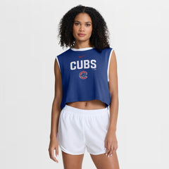 Chicago Cubs Women's Primetime Loose Dri-FIT Cropped Tank Top - Royal | Nike