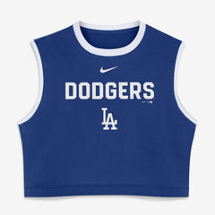 Los Angeles Dodgers Women's Primetime Loose Dri-FIT Cropped Tank Top - Royal | Nike