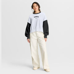 San Francisco Giants Women's Oversized High Hip Fleece Sweatshirt - White/Black | Nike