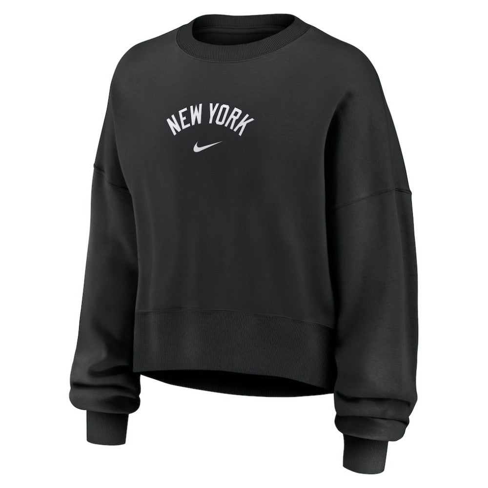 New York Yankees Women's Oversized Primetime Sweatshirt - Black | Nike