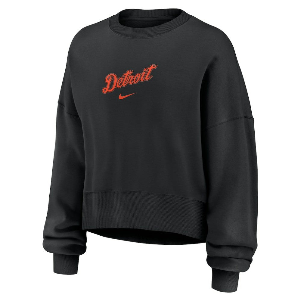 Detroit Tigers Women's Oversized Primetime Sweatshirt - Black | Nike