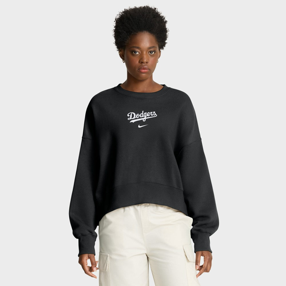 Los Angeles Dodgers Women's Oversized Primetime Sweatshirt - Black | Nike