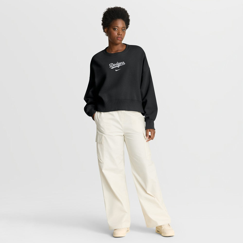 Los Angeles Dodgers Women's Oversized Primetime Sweatshirt - Black | Nike