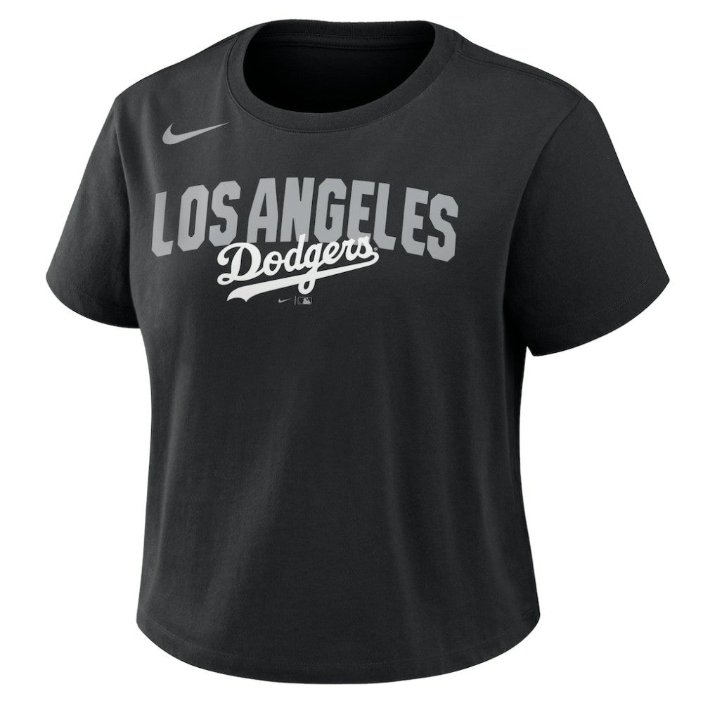 Los Angeles Dodgers Women's Mod Cropped T-Shirt - Black | Nike
