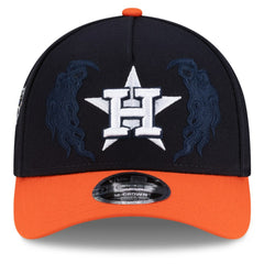 Houston Astros x Warren Lotas 9FORTY A-Frame M-Crown Adjustable Hat - Navy/Orange | New Era