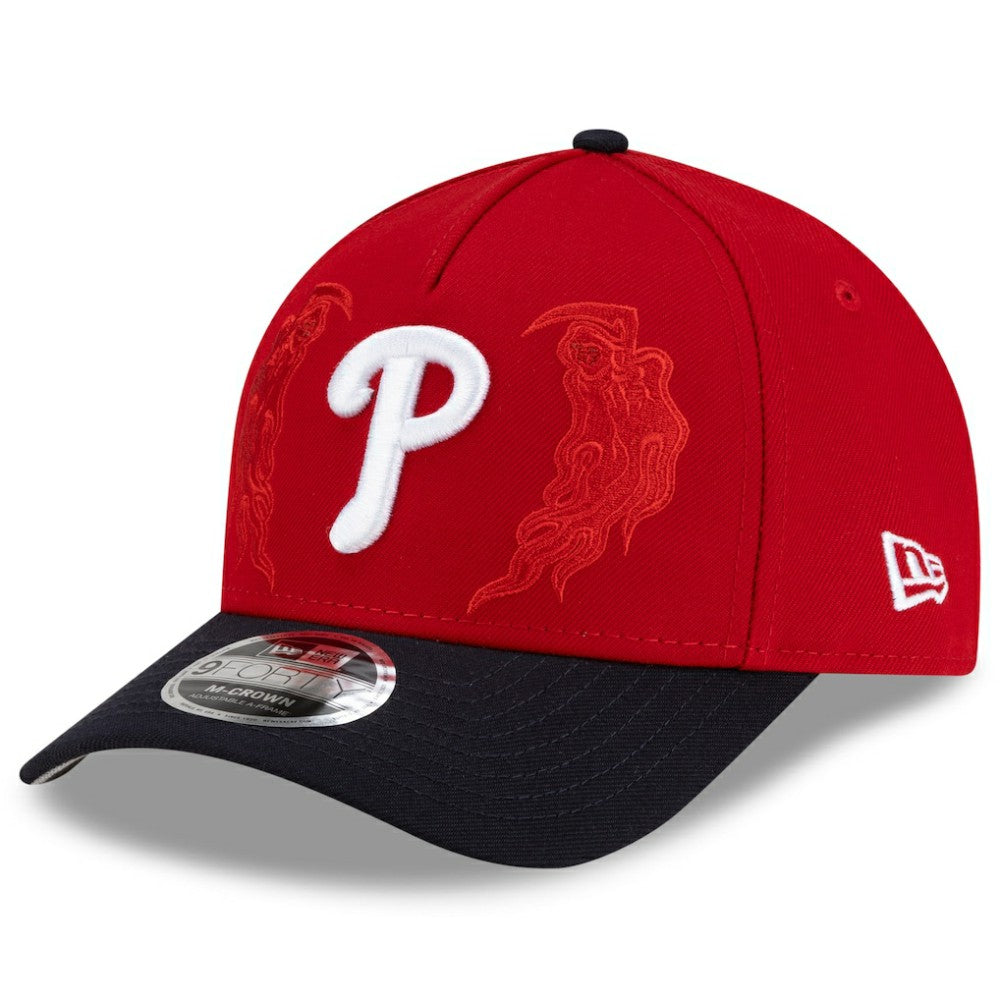 Philadelphia Phillies x Warren Lotas 9FORTY A-Frame M-Crown Adjustable Hat - Red/Navy | New Era