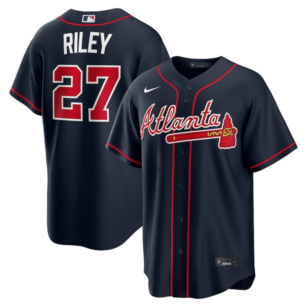 Austin Riley Atlanta Braves Alternate Replica Jersey - Navy | Nike