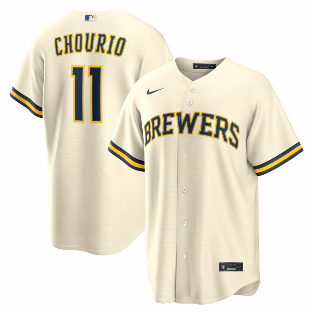 Jackson Chourio Milwaukee Brewers Home Replica Jersey - Cream | Nike