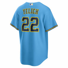 Christian Yelich Milwaukee Brewers Road Replica Jersey - Light Blue | Nike
