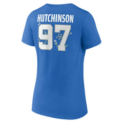 Aidan Hutchinson Detroit Lions Women's Floral Name & Number V-Neck T-Shirt - Blue sale
