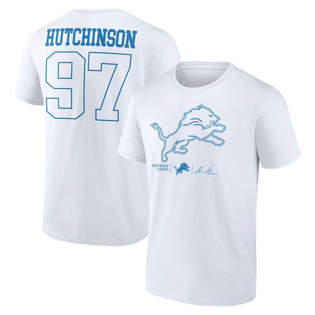 Aidan Hutchinson Detroit Lions Tonal Name & Number T-Shirt - White outlet