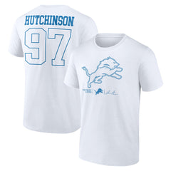 Aidan Hutchinson Detroit Lions Tonal Name & Number T-Shirt - White outlet