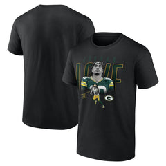 Jordan Love Green Bay Packers Humble Shadow Player T-Shirt - Black on sale