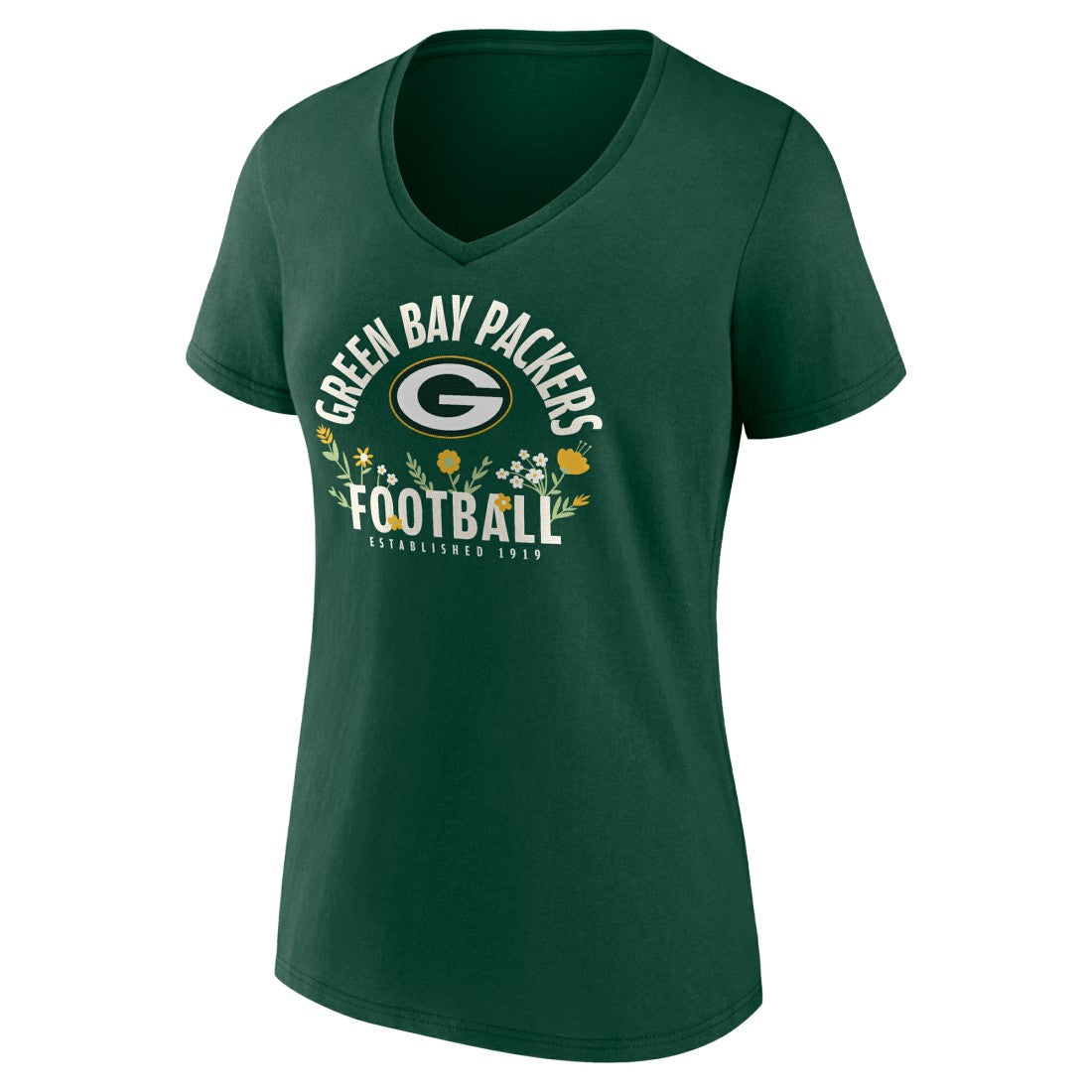 Jordan Love Green Bay Packers Women's Floral Name & Number V-Neck T-Shirt - Green sale