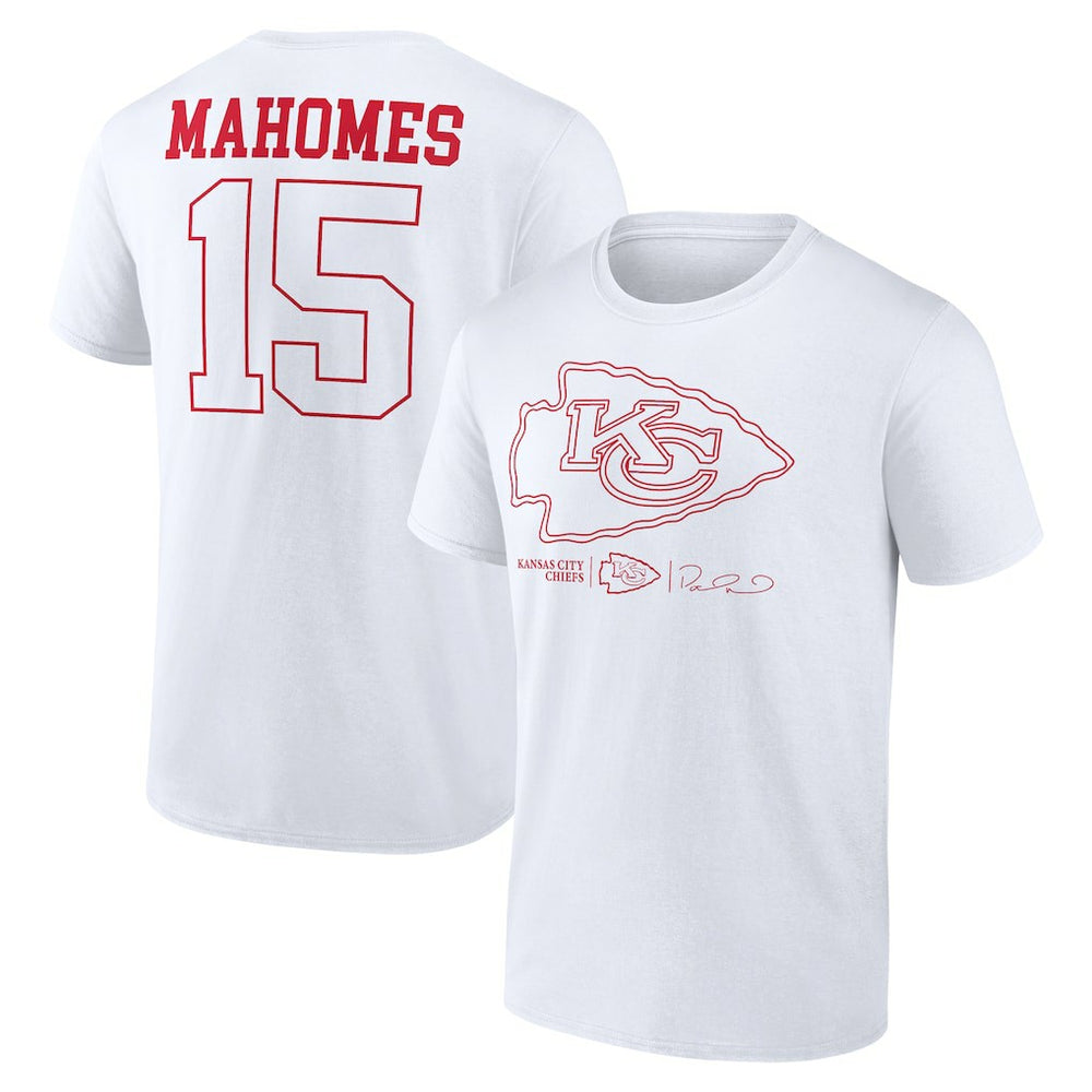 Patrick Mahomes Kansas City Chiefs Tonal Name & Number T-Shirt - White on sale